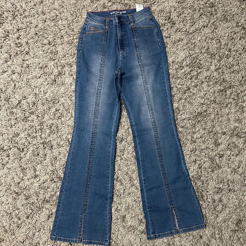 Peace Love World High-Waisted Flare Jeans With Slit Size 0